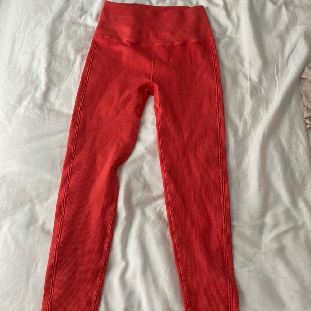 Red leggings anthropology size xs/s